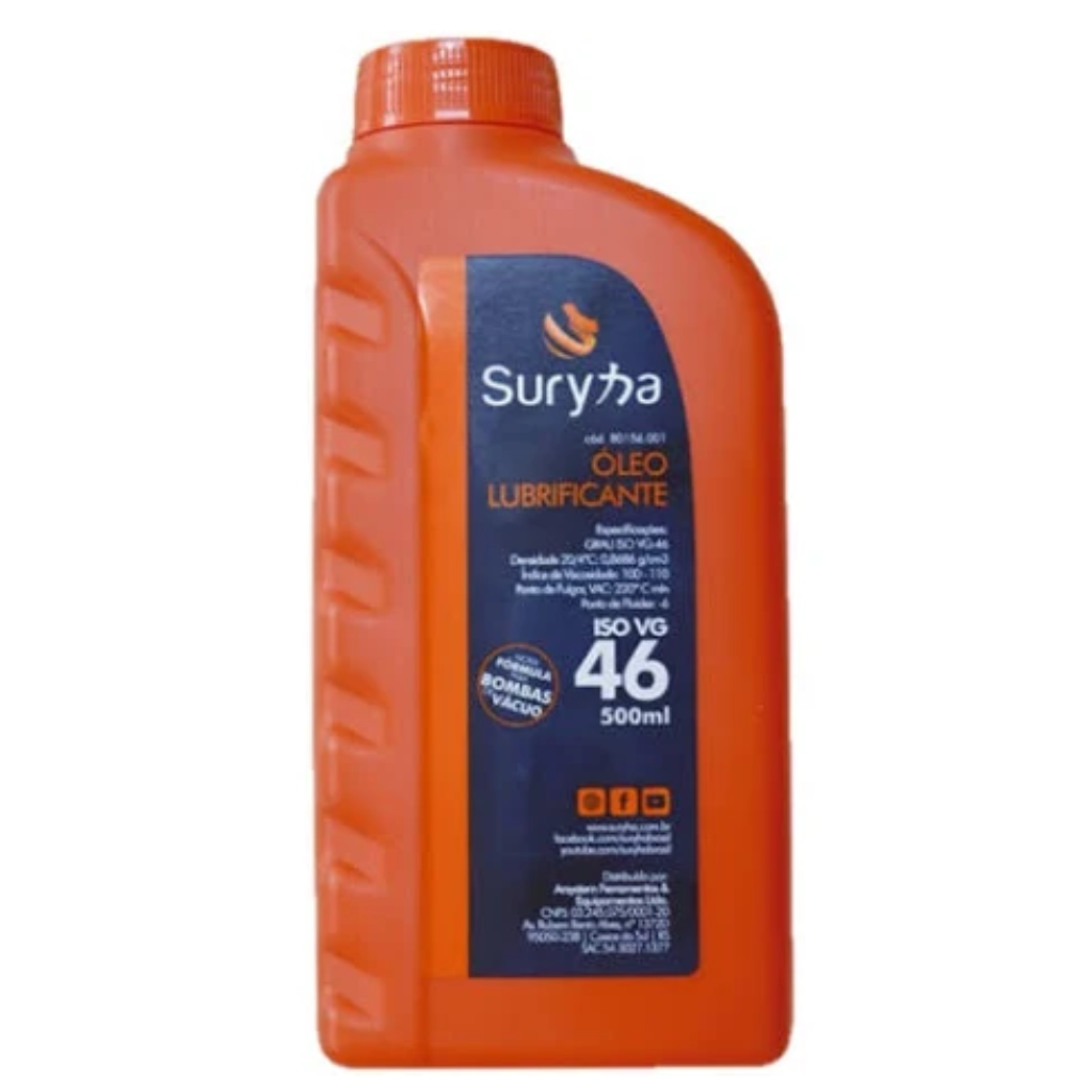 OLEO LUBRIFICANTE BOMBA VACUO ISO - VG 46 - 500ML - SURYHA.