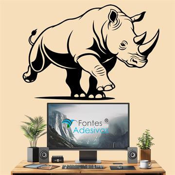 Adesivo de Parede Rinoceronte - 70 x 49 cm