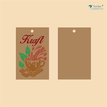 Tag Personalizada Kraft - 54 x 85 mm - 500 Un.