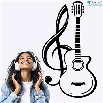 Adesivo de Parede Violão - 48 x 84 cm