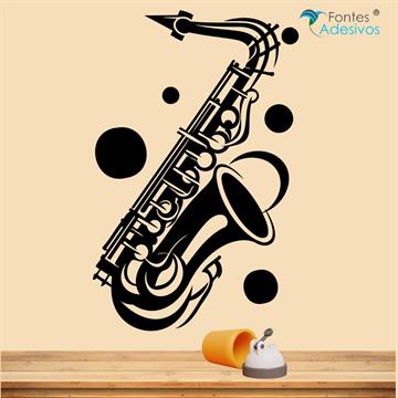 Adesivo Decorativo Saxofone 36x56 cm