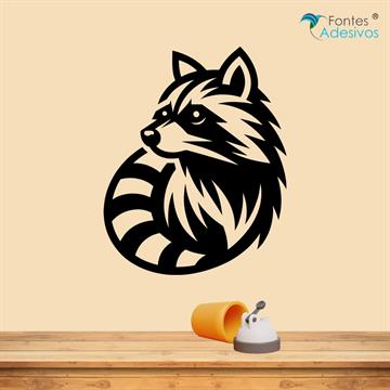 Adesivo de Parede Guaxinim - 40 x 50cm