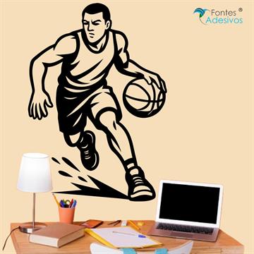 Adesivo de Parede Jogador de Basquete - 42 x 60 cm