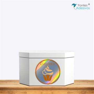 Adesivo Holográfico - 50 x 50 mm - 100 Unidades