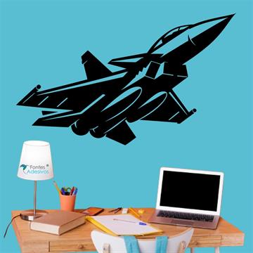 Adesivo de Parede Avião Militar - 75 x 45 cm