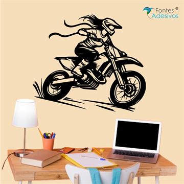 Adesivo de Parede Motocross - 63 x 54 cm
