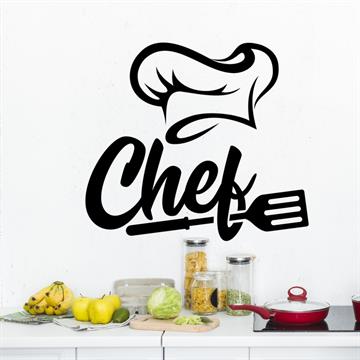 Adesivo Decorativo Chef 63x56 cm