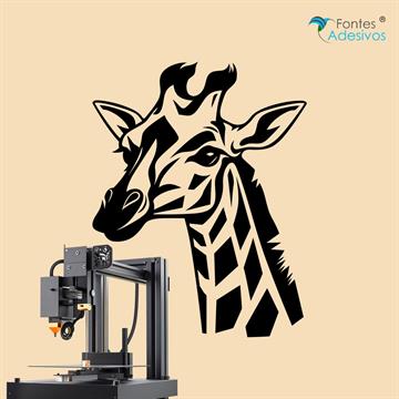 Adesivo de Parede Girafa - 56 x 72 Cm