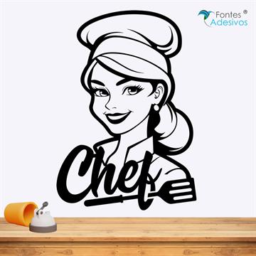 Adesivo de Parede Chef de Cozinha - 49 x 70 cm