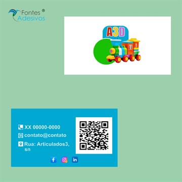 Cartão de Visita - 88 x 48 mm - 100 Unidades