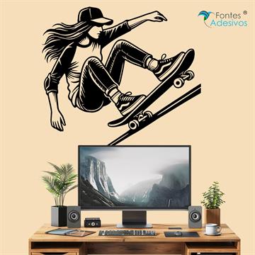 Adesivo de Parede Skatista - 64 x 56 cm