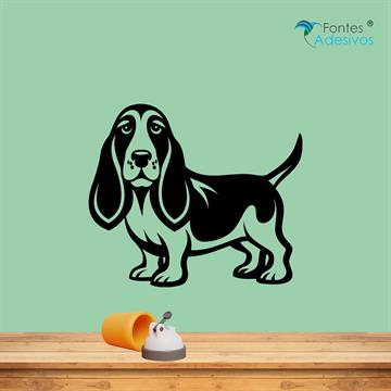 Adesivo de Parede Basset - 56 x 48 cm