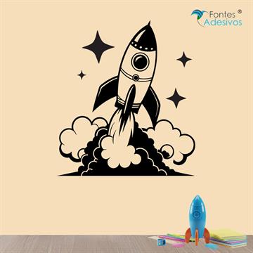 Adesivo de Parede Foguete - 56 x 63 cm