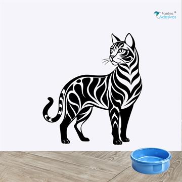 Adesivo de Parede Gato - 48 x 54 cm