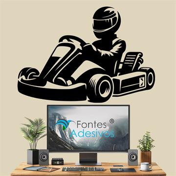 Adesivo de Parede Carrinho de kart - 80 x 56 cm