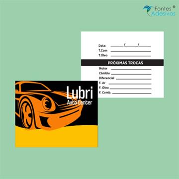 Adesivo Troca de Óleo - 40x50 mm - 500 Un.