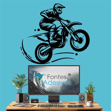 Adesivo de Parede Motocross - 48 x 42 cm