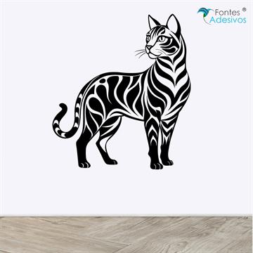 Adesivo de Parede Gato - 56 x 63 cm