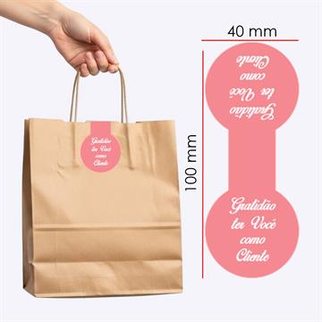 Adesivo Fecha Sacola 40x50 mm - 1.000 un.