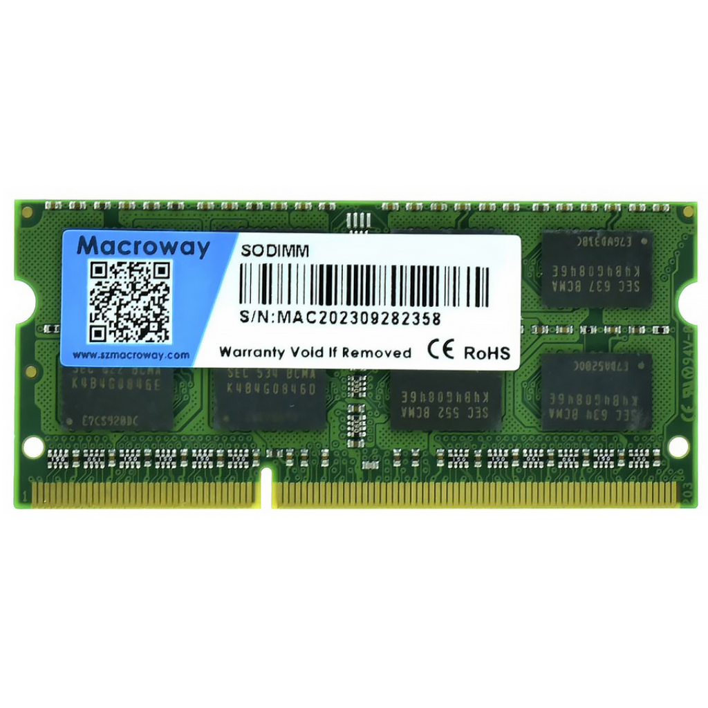 Memória RAM 8Gb DDR3L 1333 NOTEBOOK - Macroway
