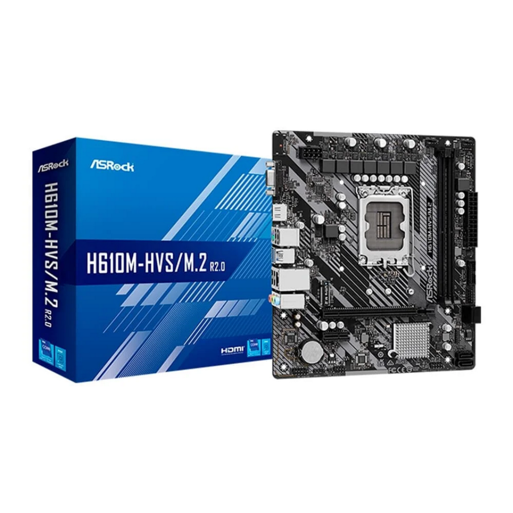 Placa Mãe H610M HVS M.2 R2.0 DDR4 1700 - Asrock