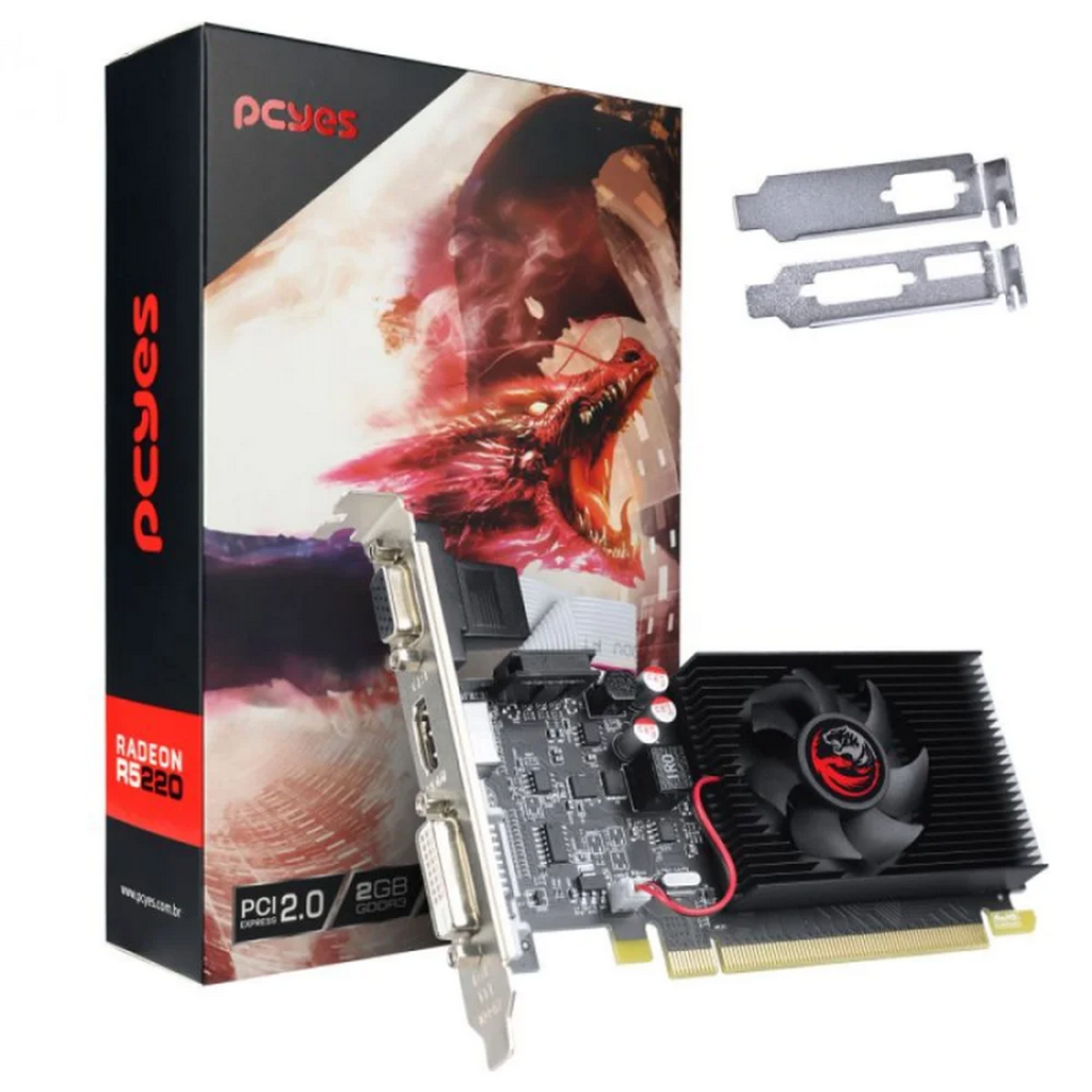 Placa de Vídeo 2Gb GDDR3 64 Bits R5 220 - Pcyes