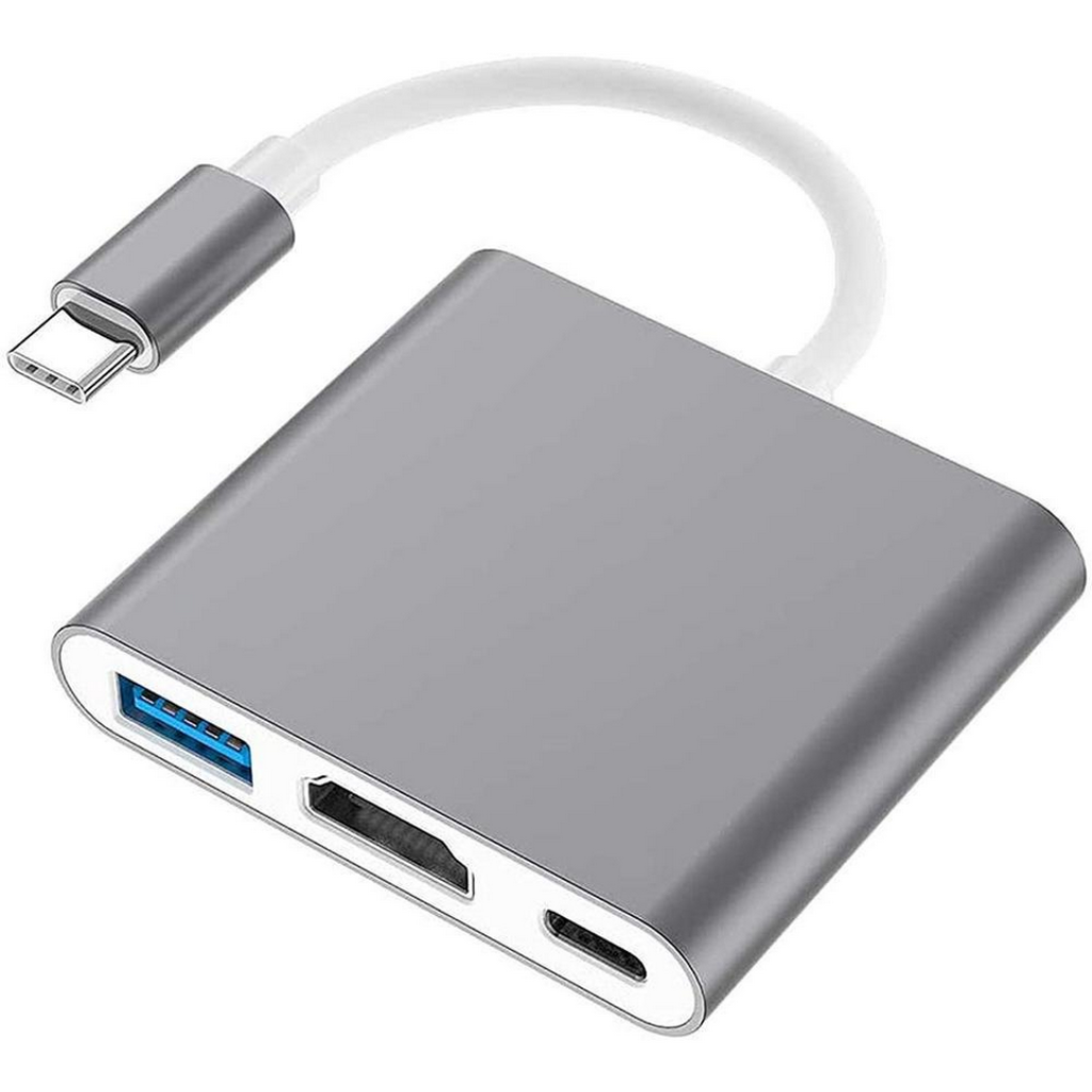 Adaptador Conversor USB Tipo C 3 em 1 - OEM