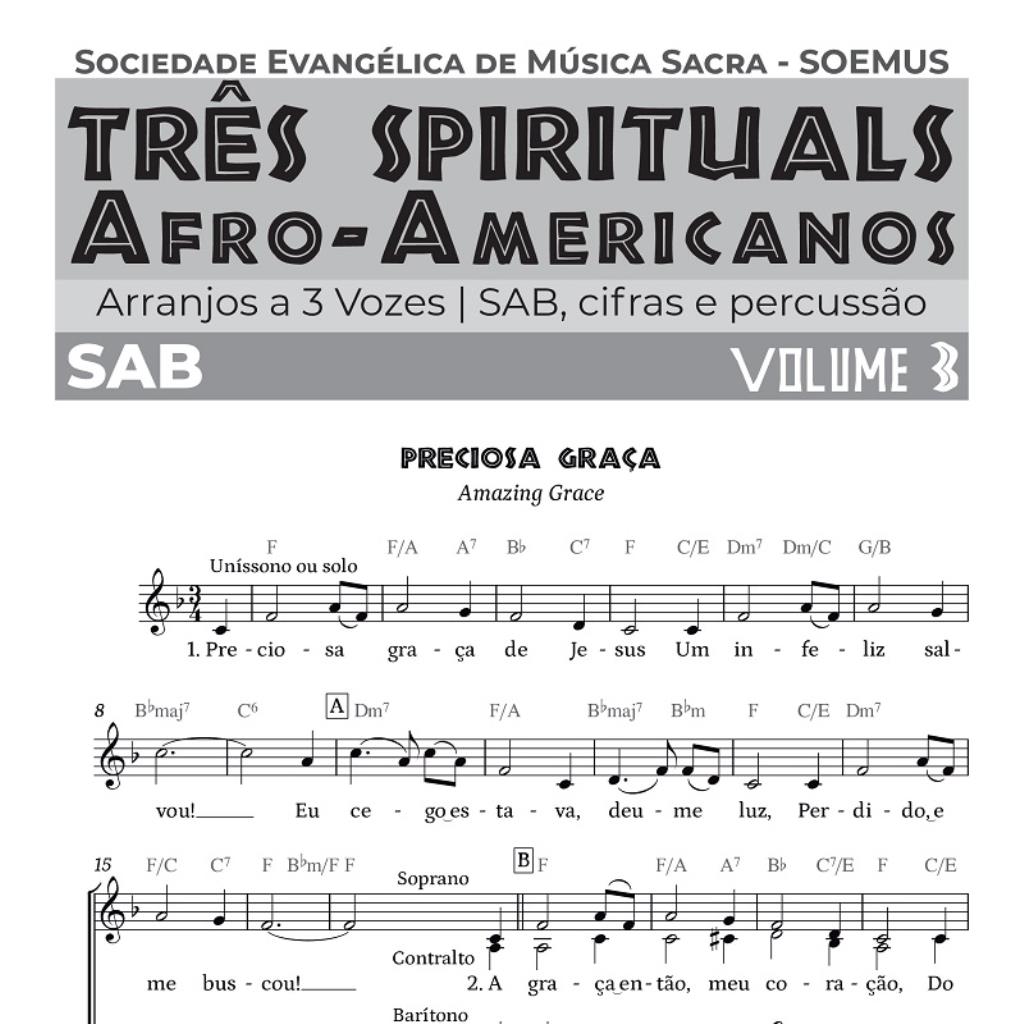 3 Spirituals Afro Americanos - SAB - Vol 3
