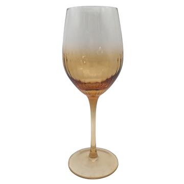 Taça para Vinho Branco de Vidro Degrade Ambar