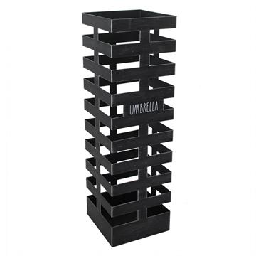 Porta Guarda Chuvas em Metal Preto 15 x 15 x 51 cm