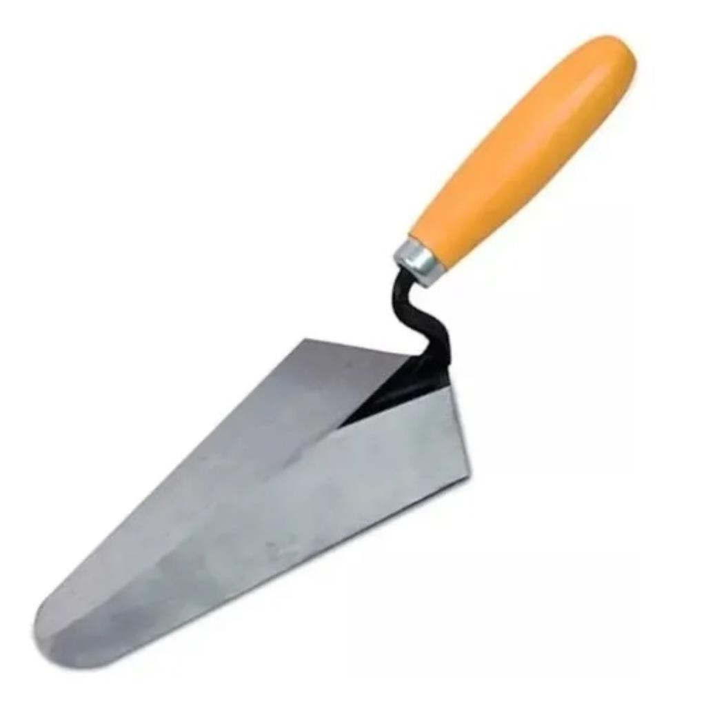 Colher Pedreiro 7'' Profissional Canto Reto Cabo Madeira  NOLL