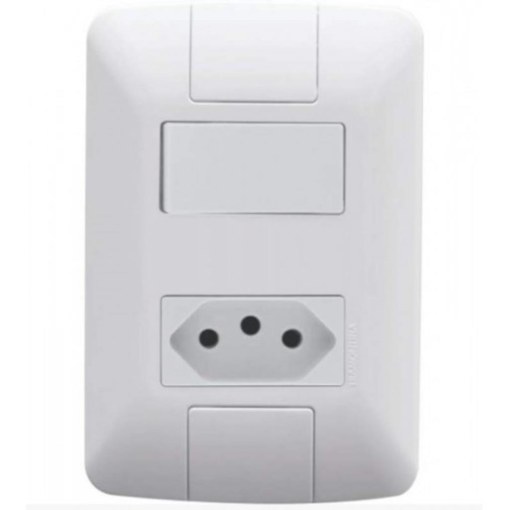 CONJ INTERRUPTOR +TOMADA 20A BRANCO ARIA - TRAMONTINA