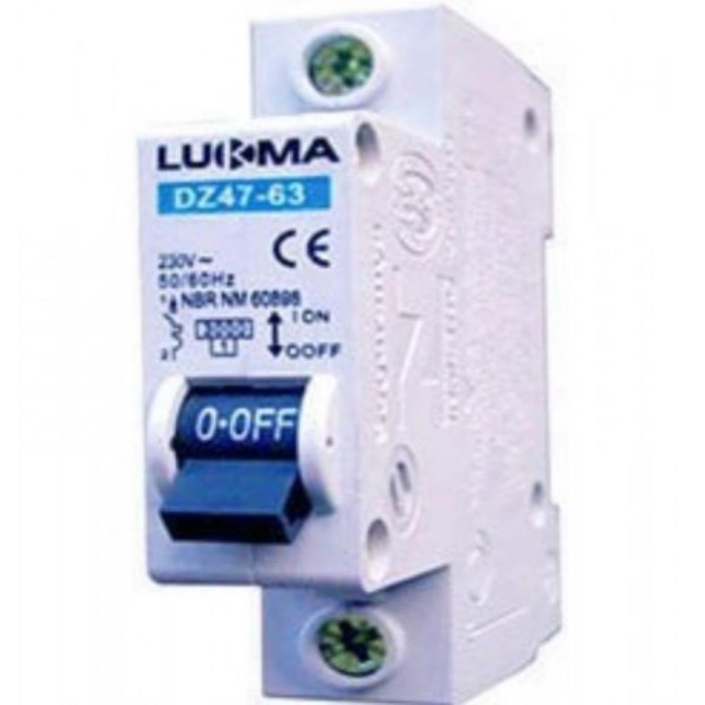 DISJUNTOR UNIPOLAR DIN 10A CURVA C LUKMA