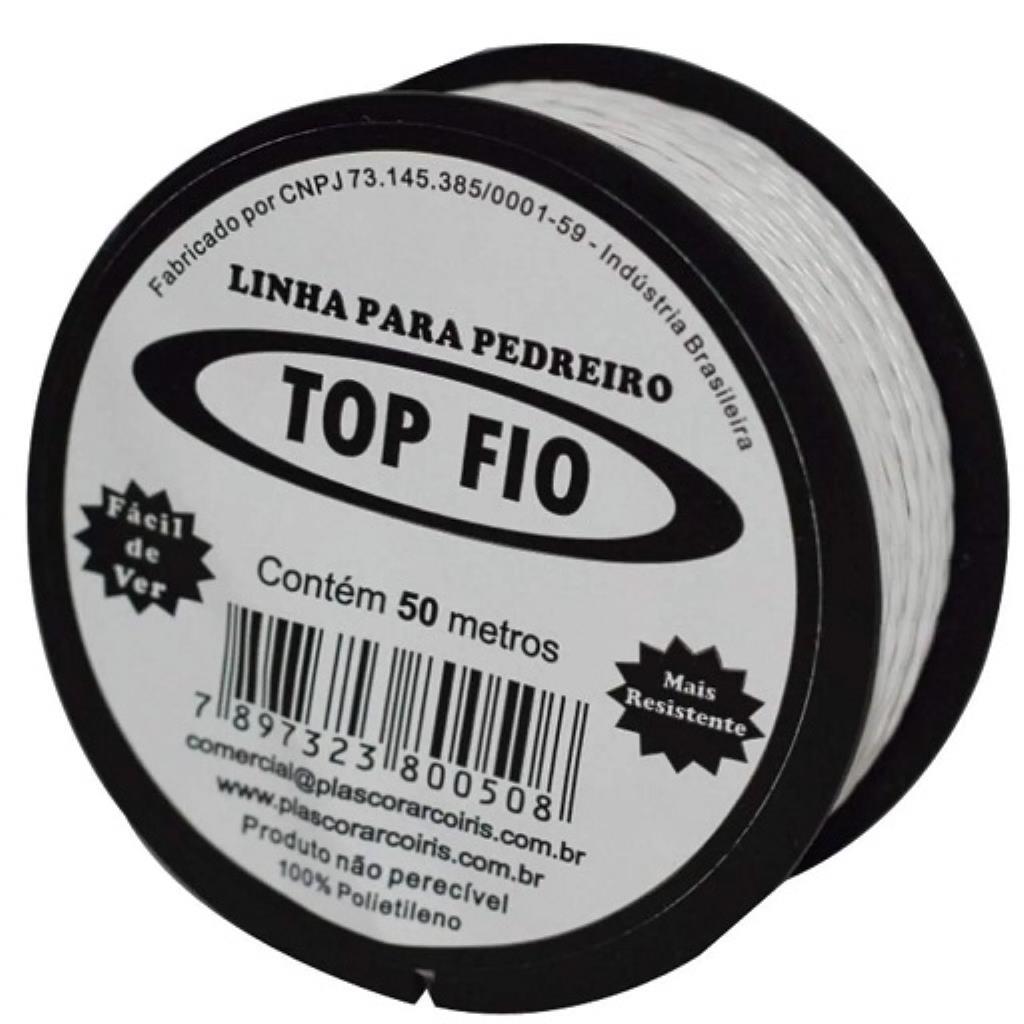 Top Fio Linha Pedreiro Nylon Trancada 50 Mt