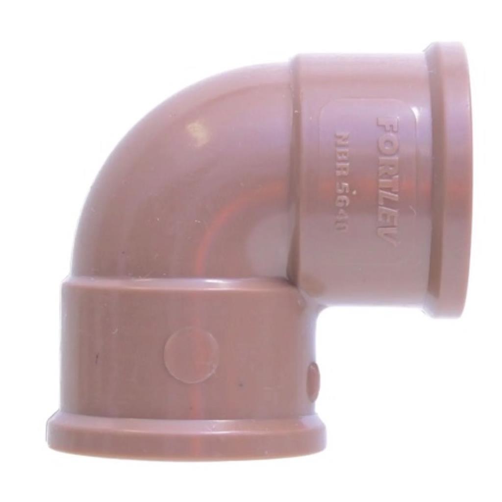 Joelho COTOVELO 90° 40MM MARROM Soldável PVC Fortlev
