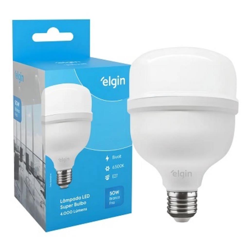 Lâmpada Super Bulbo Alta Potência Led 50w - Elgin Cor Da Luz Branco-frio