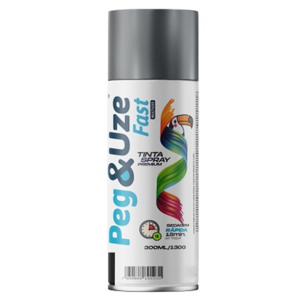 SPRAY PEG E UZE FAST METALICA PRATA 300ml/130g.