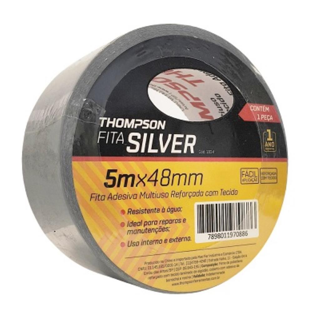 FITA SILVER TAPE THOMPSON PRATA - 48mm x 5m