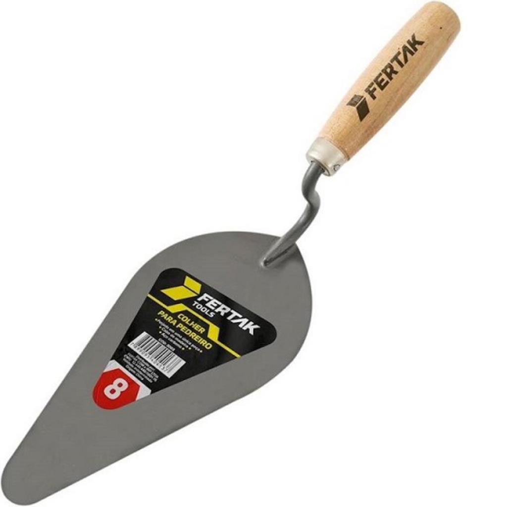 COLHER DE PEDREIRO CANTO REDONDO 7" FERTAK 3005