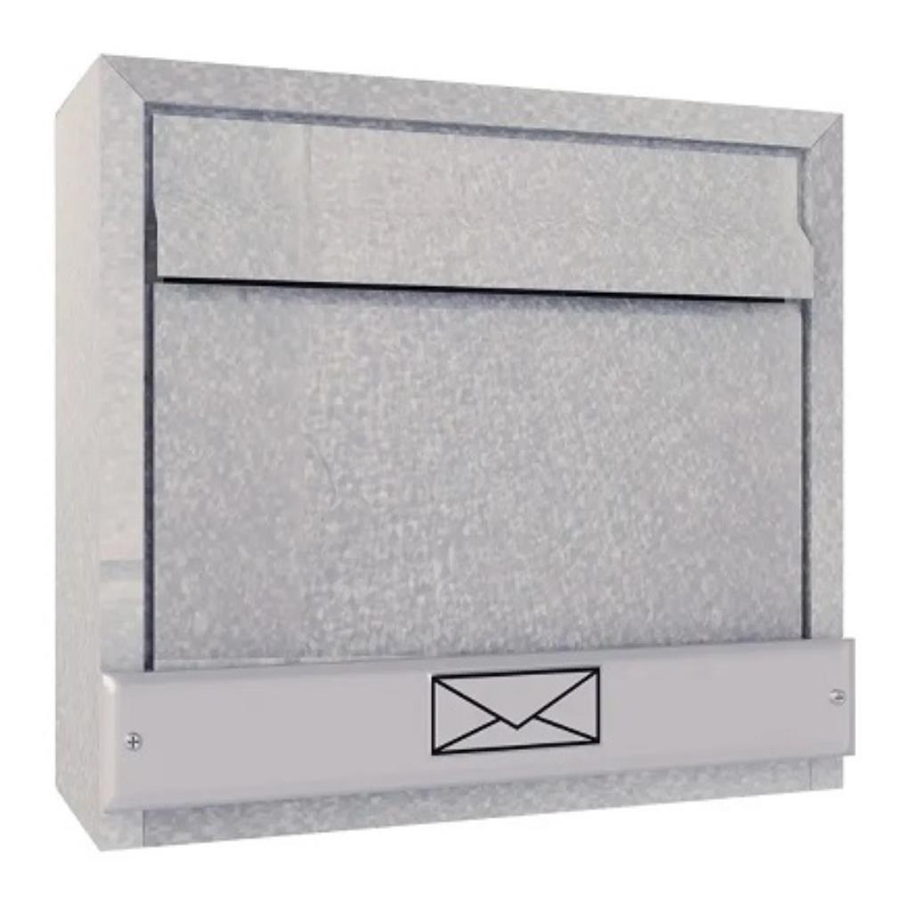 Caixa Correio Carta Horizontal Galvanizada - Pear Brasil Galvanizado