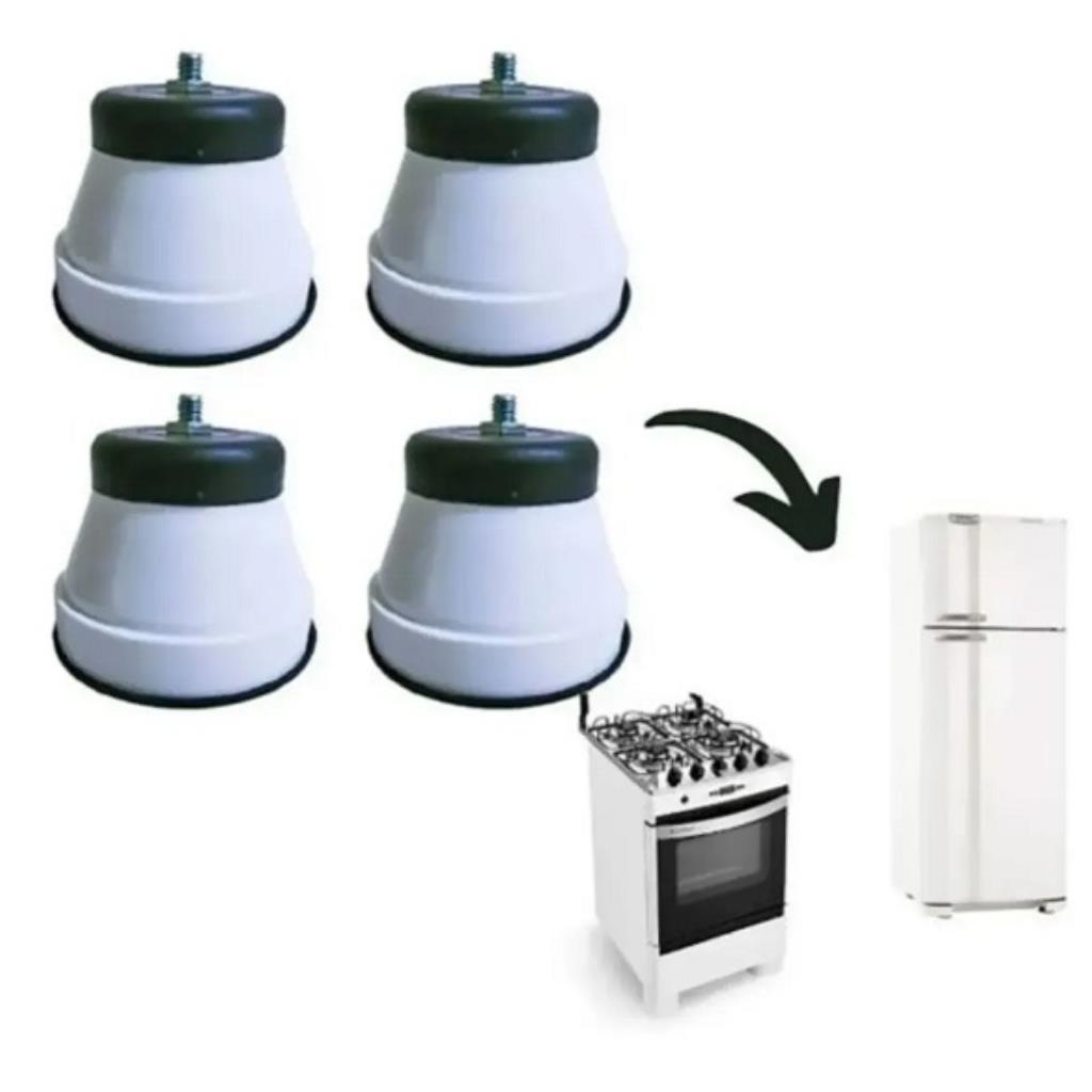 KIT PÉS PEZINHOS Para Geladeira Fogão Freezer Com Rodinha Kit 4 Universal