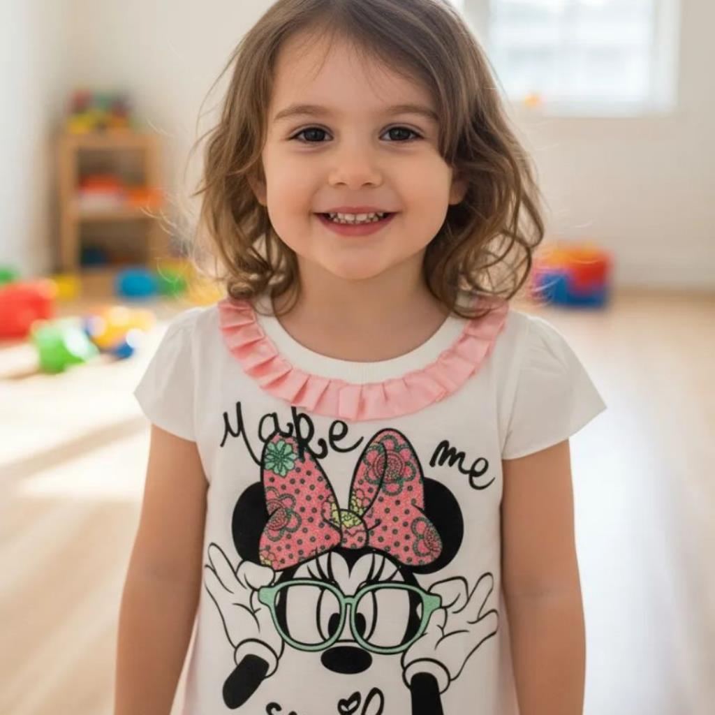 CAMISETA INFANTIL MINNIE SMILE TAMANHO 2