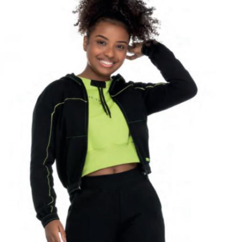 BLUSA JAQUETA COM CAPUZ FEMININA JUVENIL ELIAN TAMANHO 18