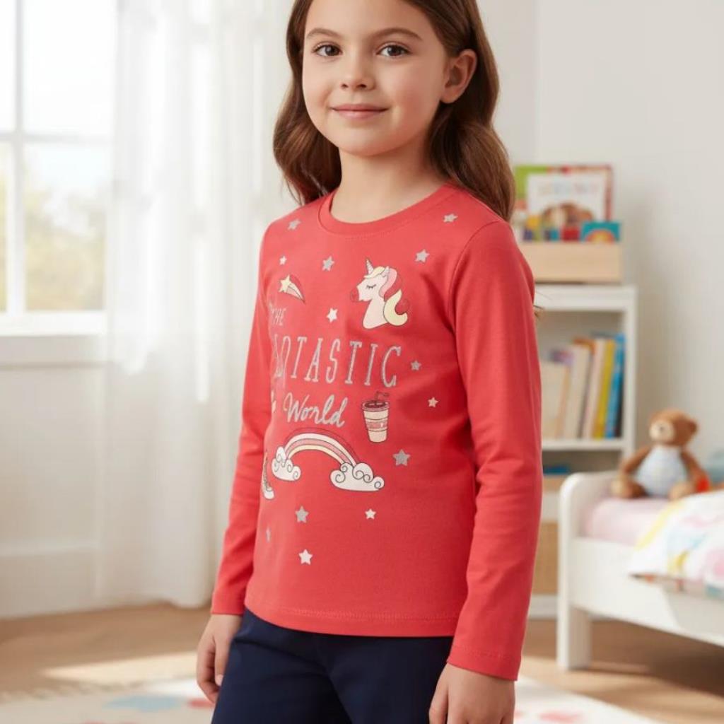 CONJUNTO BRANDILI INFANTIL DE MOLETOM  UNICORNIO TAMANHO 3