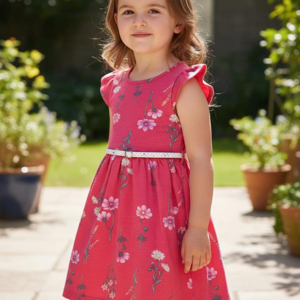 VESTIDO FLORAL COM CINTO DUDUKA DE VERÃO TAMANHO 1 E 2