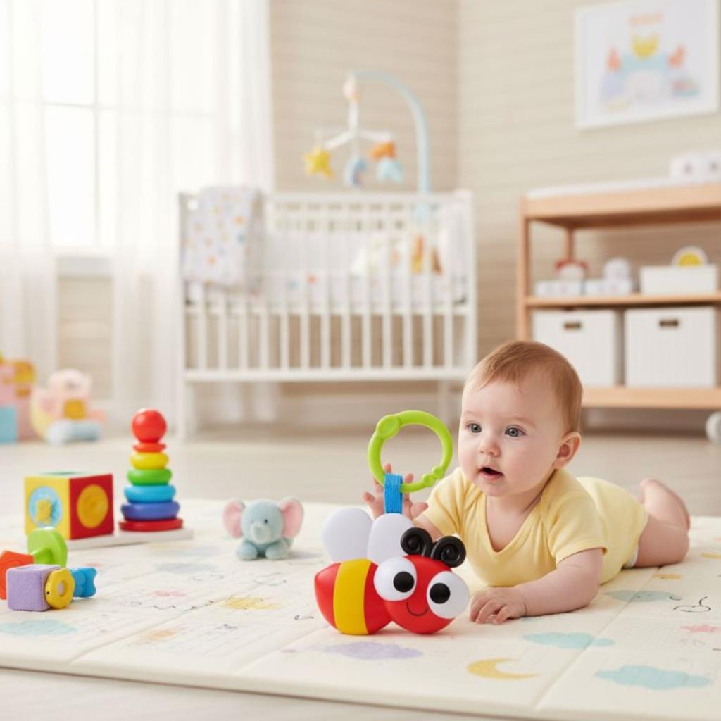 BRINQUEDO CHOCALHO DIVERTIDOS ABELHINHA + 3 MESES