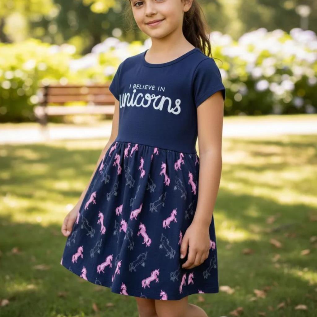 VESTIDO BEE LOOP INFANTIL UNICORNIO TAMANHO 10