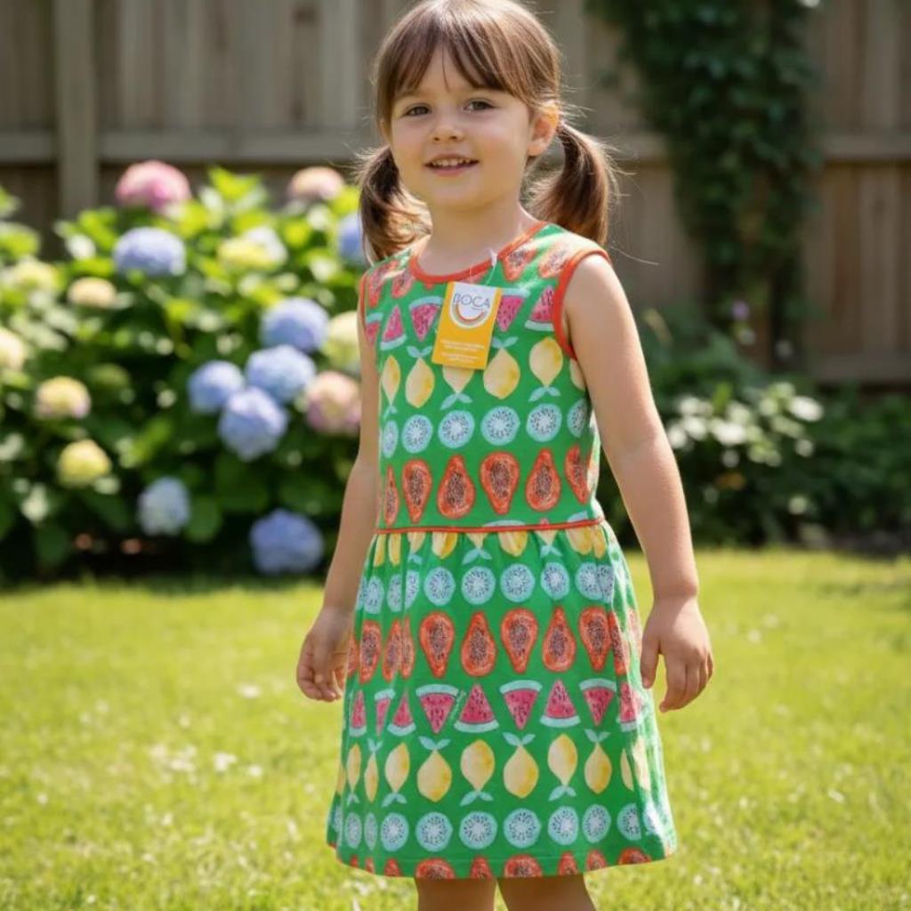 VESTIDO INFANTIL BOCA GRANDE  FRUTAS TAMANHO 6