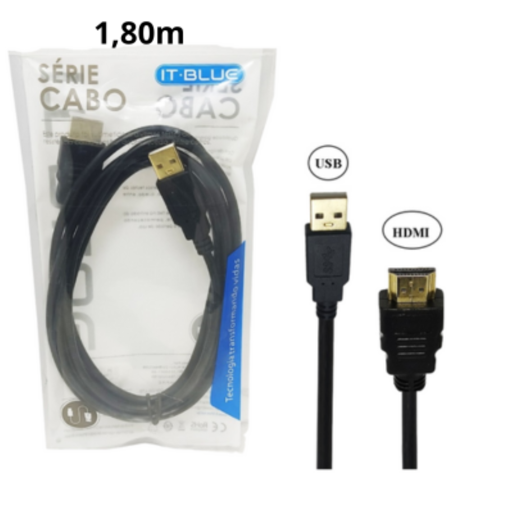 Cabo USB para HDMI 2m It-Blue LE-3103