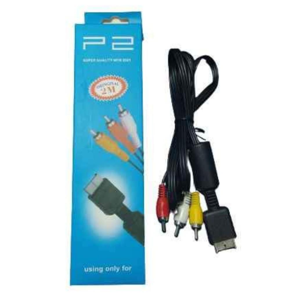 Cabo Av Audio E Video Rca Para Playstation 1, Ps2 E Ps3 2m